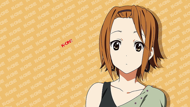 K-ON!, one person, indoors, headshot, front view, portrait