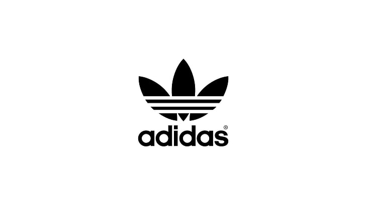 Adidas, White Background, adidas logo clip art, Artistic, Typography, HD wallpaper