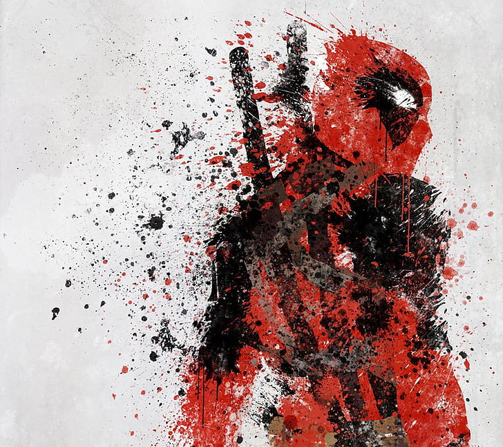 Deadpool painting, Merc with a mouth, Marvel Comics, Marvel Heroes, HD wallpaper
