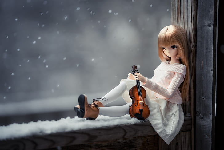 HD wallpaper: mood, violin, doll, window | Wallpaper Flare