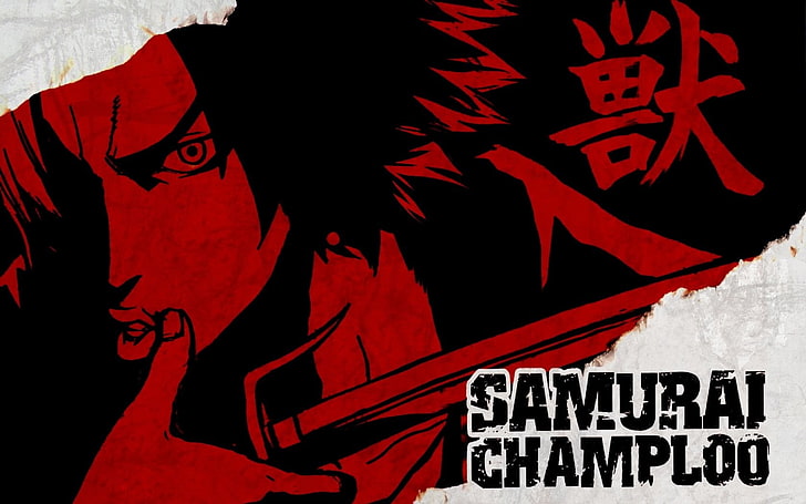 Samurai Champloo, anime, Mugen, text, red, western script, communication