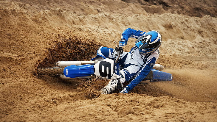 Yamaha, Dirt Bike, Sand, Motocross, HD wallpaper