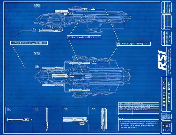 blue print, Aurora LN, Star Citizen, schematic, blueprints, video games