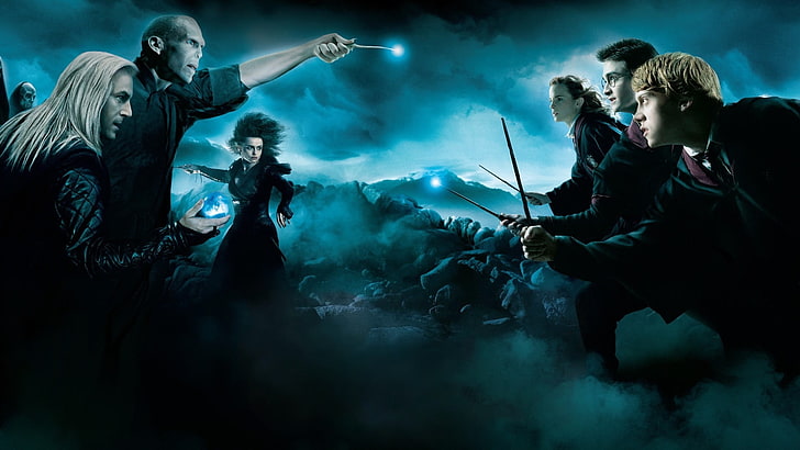Harry Potter wallpaper, Lord Voldemort, Lucius Malfoy, Hermiona Granger, HD wallpaper