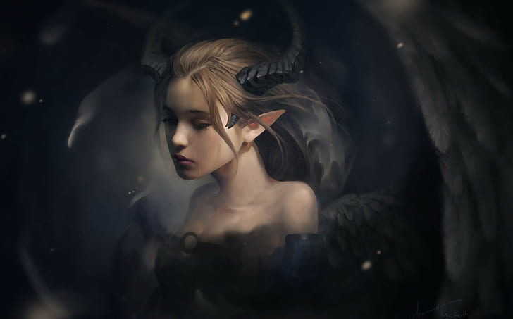 Fantasy, Girl, Horns