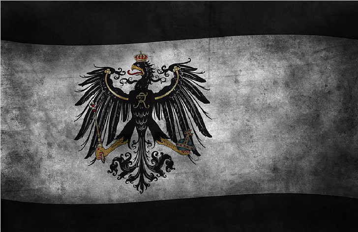 Albania logo, flag, eagle, flags, Germany, Kingdom, Empire, Brandenburg