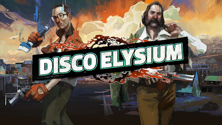 Disco Elysium, cover art, game logo