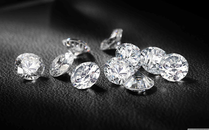 clear gemstones, macro, simple background, diamonds, jewels, wealth