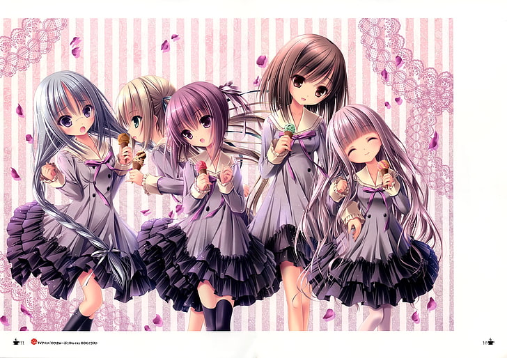 Ro-Kyu-Bu!, anime girls, Minato Tomoka, Hakamada Hinata, Misawa Maho, HD wallpaper