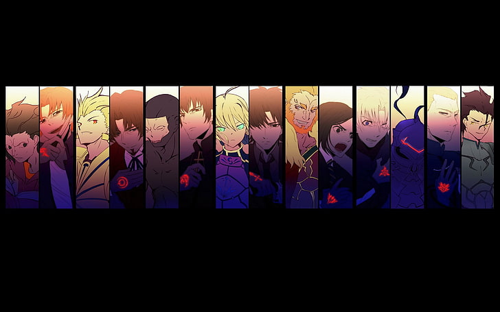 Fate Zero character list wallpaper, Fate Series, Fate/Zero, Saber, HD wallpaper