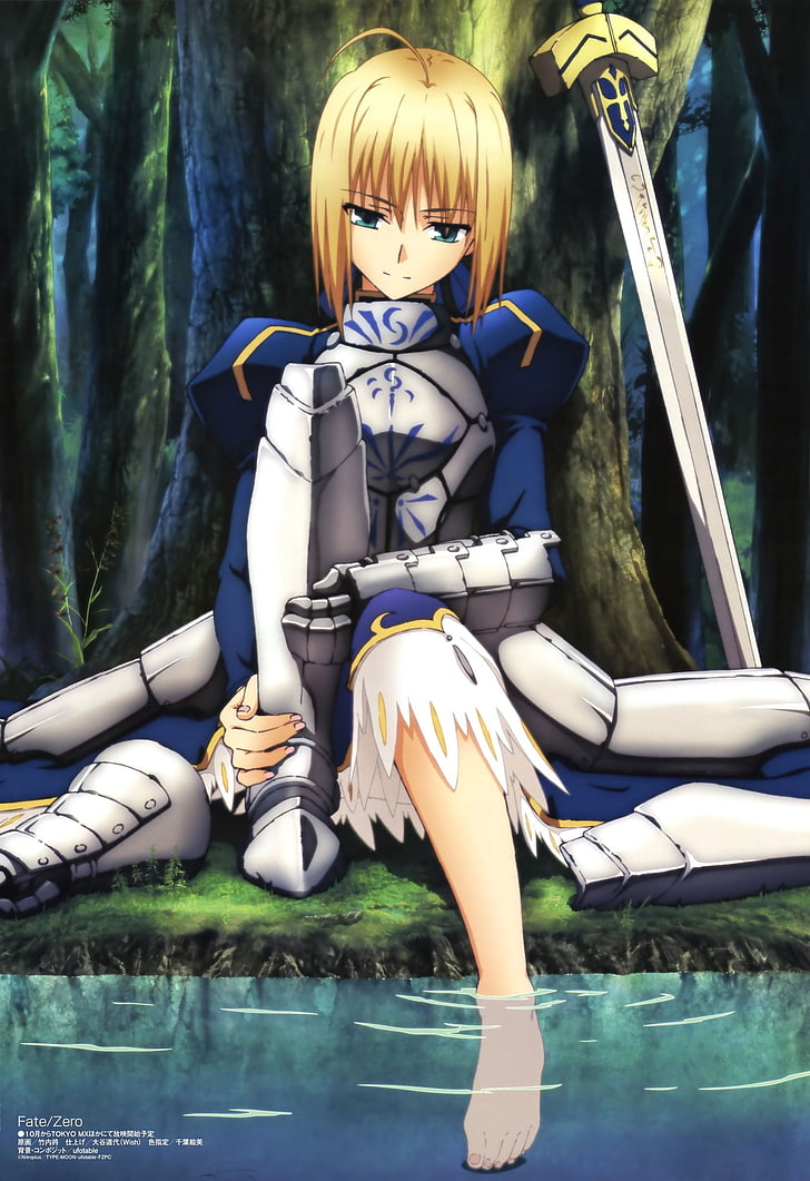 Saber Arturia illustration, Fate Series, anime, anime girls, one person, HD wallpaper