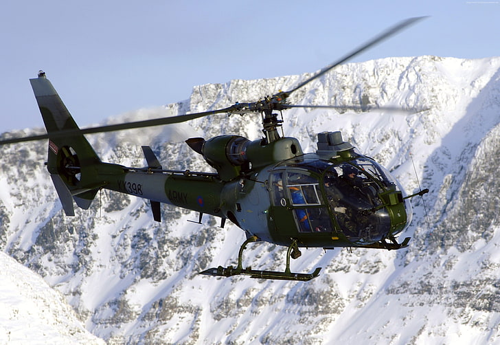 Sud-Aviation Gazelle, France Army, helicopter, SA 341, France Air Force, HD wallpaper