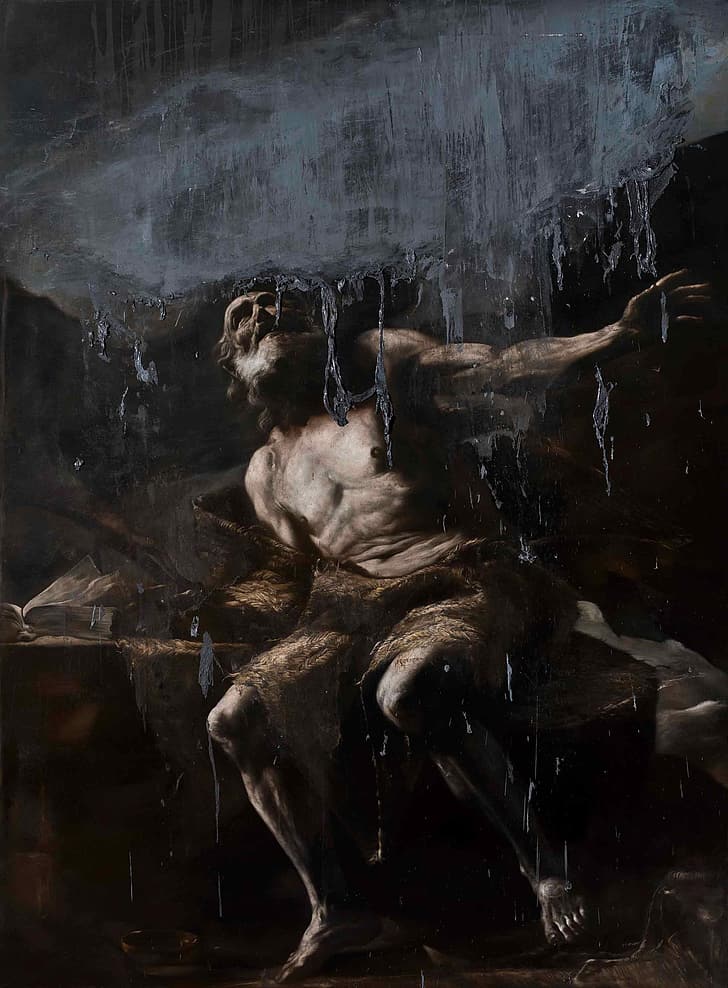 The Nature of Fear, Nicola Samori, painting, horror, Baroque portraiture, HD wallpaper