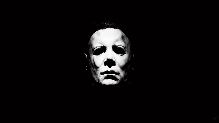 Movie, Halloween (1978), Black & White, Michael Myers, portrait, HD wallpaper
