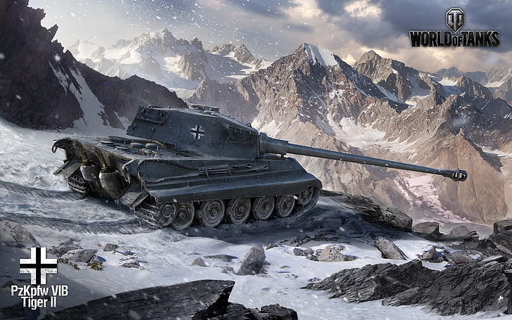World of Tanks wallpaper, winter, snow, mountains, Germany, art HD wallpaper