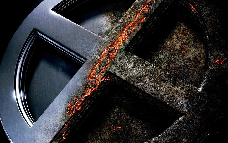 X-Men, x-men: apocalypse, movies, logo, metal, close-up, no people, HD wallpaper