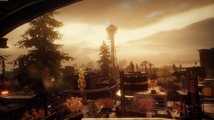 Space Needle tower, Infamous: Second Son, video games, architecture