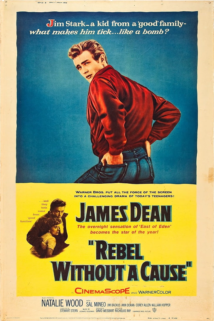 Film posters, Rebel Without a Cause, Nicholas Ray, James Dean, HD wallpaper