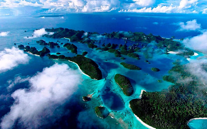 Raja Ampat Islands, Indonesia beautiful view from aircraft-HD Wallpaper Widescreen, HD wallpaper