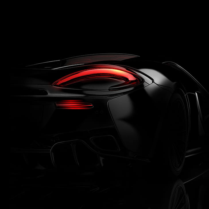 Tail lights, Huawei Mate RS, Porsche Design, Black, Stock, HD HD wallpaper