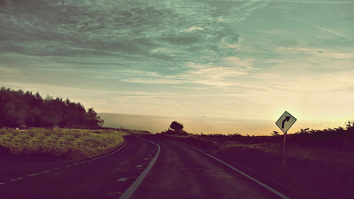 HD wallpaper: Tumblr, Road, Sunset, Photography | Wallpaper Flare