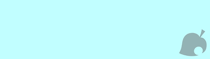 Animal Crossing New Leaf, logo, minimalism, blue, light blue, HD wallpaper