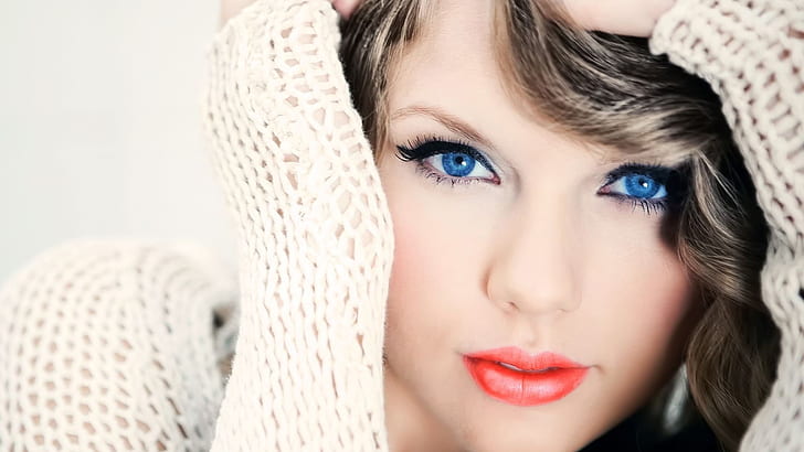 blu eyes, Taylor Swift, women, HD wallpaper