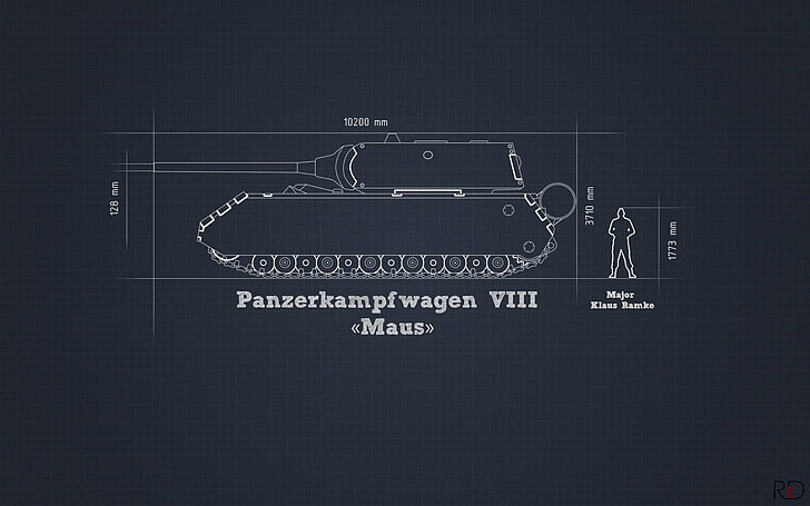 tank pattern, military, blueprints, Maus, communication, technology