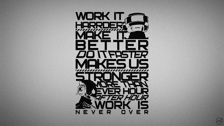 Daft Punk, lyrics, Text, HD wallpaper