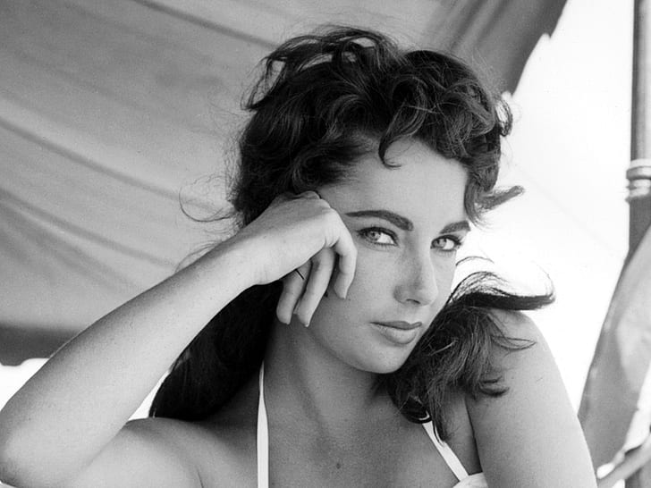 Elizabeth Taylor Black and White, beautiful, star, actress, hollywood