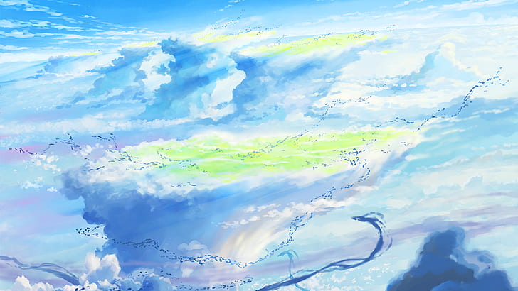 Hd Wallpaper Weathering With You Makoto Shinkai Anime Blue