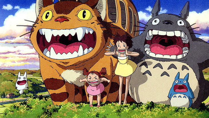 Movie, My Neighbor Totoro, Catbus (My Neighbor Totoro), Mei Kusakabe, HD wallpaper