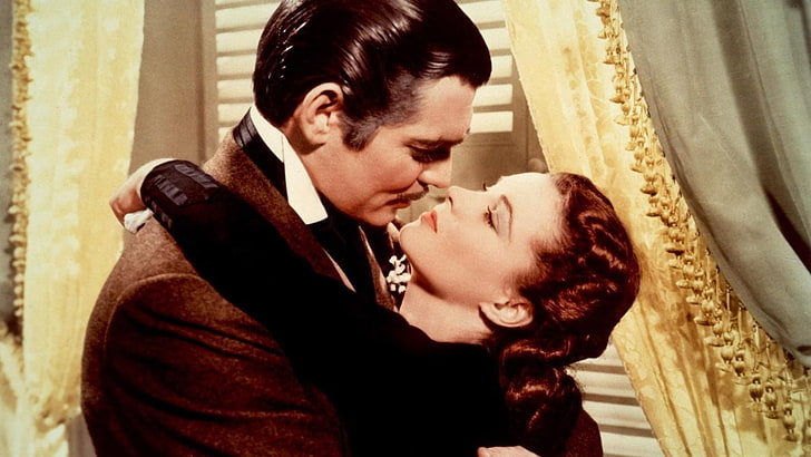 love movies embrace gone with the wind vivien leigh clark gable People Actors HD Art, HD wallpaper