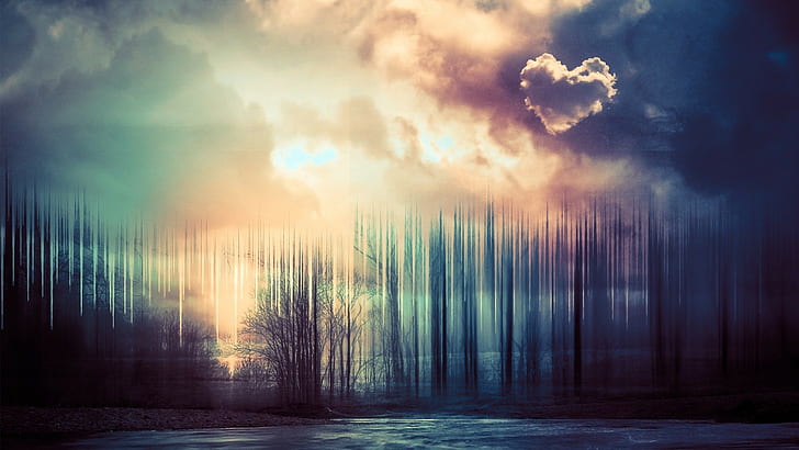 Hear Cloud Abstract HD, digital/artwork