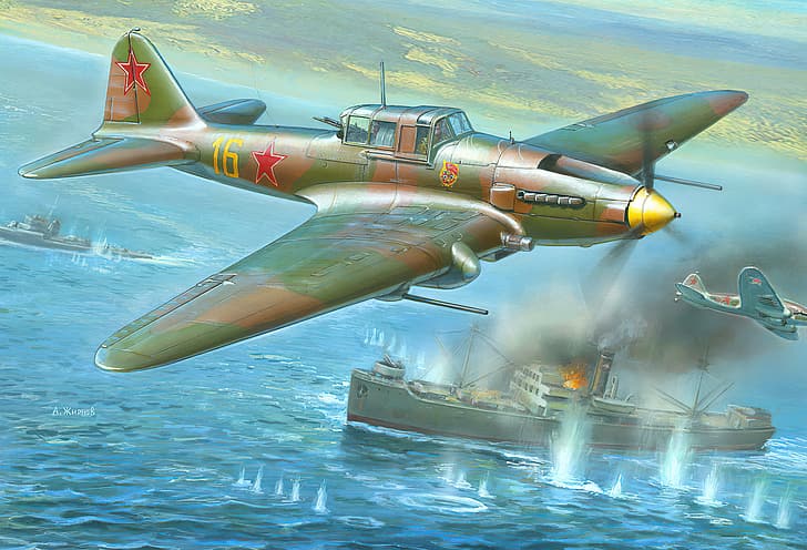 World War II, aircraft, airplane, military aircraft, Russia