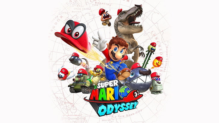 Mario, Super Mario Odyssey, childhood, high angle view, indoors
