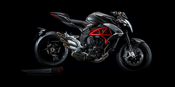 black and gray Ducatti motorcycle, MV Agusta Brutale 800, 2016 Bikes, HD wallpaper