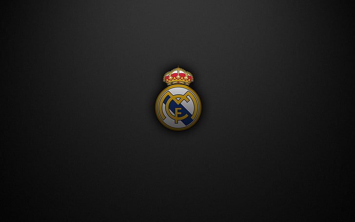 Real Madrid, crest, soccer, logo, simple, minimalism, sport, HD wallpaper