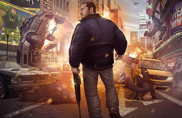 Patrick Brown, game application wallpaper, Games, city, real people