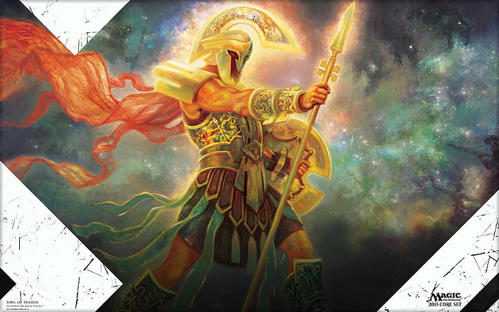 knight holding spear wallpaper, Magic: The Gathering, soldier