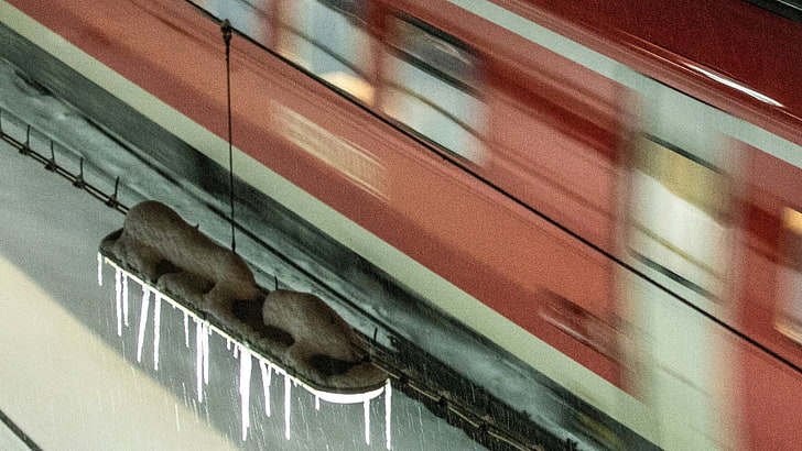 train, train station, railway, no people, architecture, blurred motion, HD wallpaper