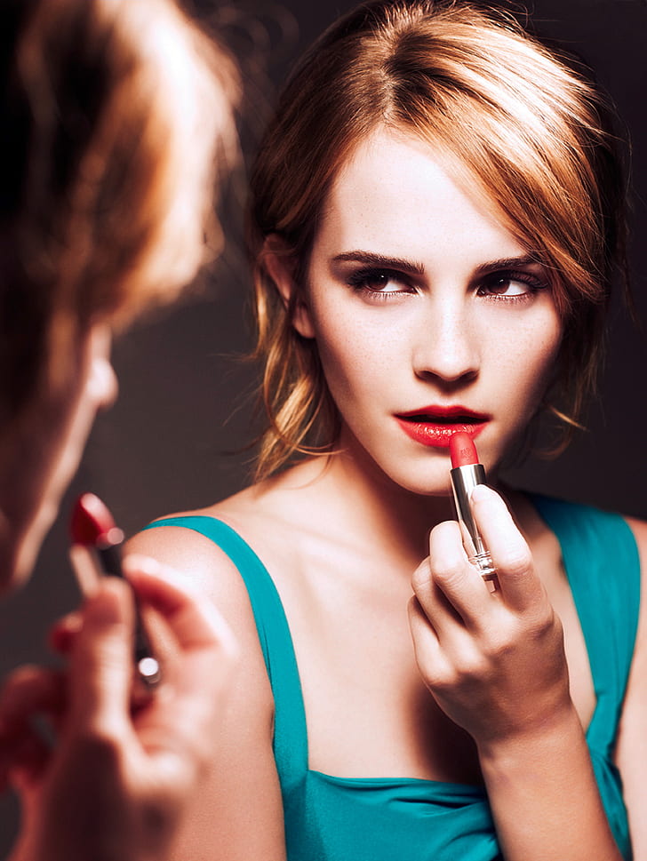Emma Watson, Lipstick, Makeup, Woman, Celebrities, HD wallpaper