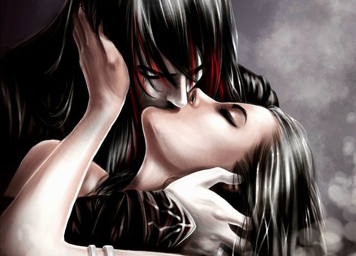 Dark Horror Fantasy Art Gothic Vampires Sexy Women Men Girl Boy Love Romance For Android, HD wallpaper