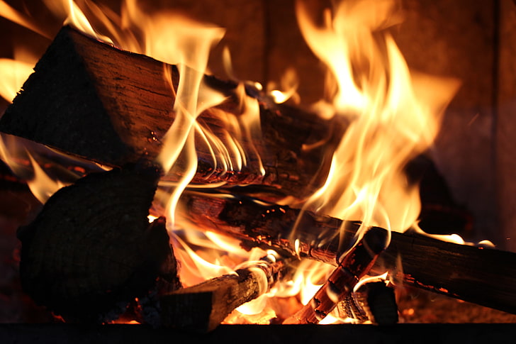 Hd Wallpaper Bonfire Burning Campfire Fireplace Fireside Heat Warmth Wallpaper Flare