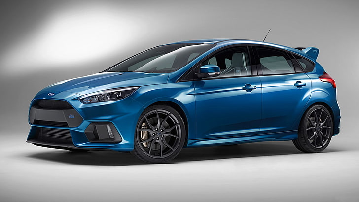 Ford Focus RS, car, blue cars, mode of transportation, motor vehicle, HD wallpaper