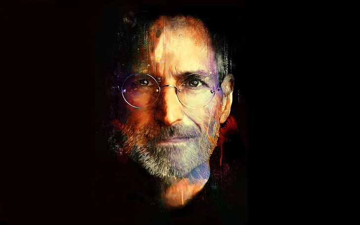 Steve Jobs, celebrity, picture, portrait, eyewear, men, people, HD wallpaper