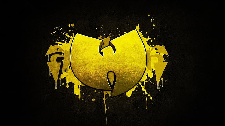 yellow H logo, Music, Black, Wallpaper, Wu-Tang Clan, Hardcore Hip-Hop, HD wallpaper