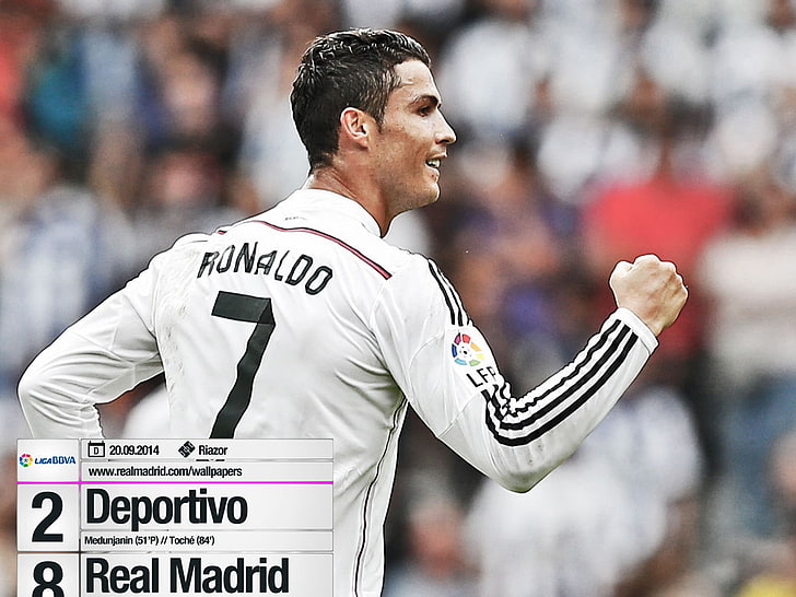 Depor Real Madrid-Football Desktop Wallpaper, Ronaldo 7 jersey, HD wallpaper