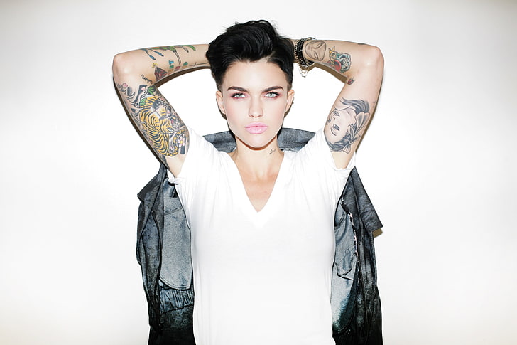 ruby rose , Ruby Rose (actress), tattoo, short hair, young adult, HD wallpaper
