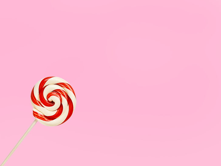 HD wallpaper: lollipop, minimalism, sweet, pink color, food, food and drink  | Wallpaper Flare